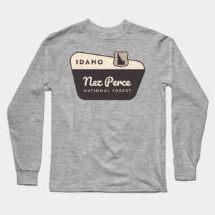 Nez Perce National Forest Idaho Welcome Sign Long Sleeve T-Shirt